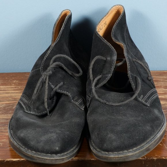 🇬🇧 Loake UK8 Sahara Desert Boot Black Suede Leather Plain Toe Chukka - Picture 8 of 9